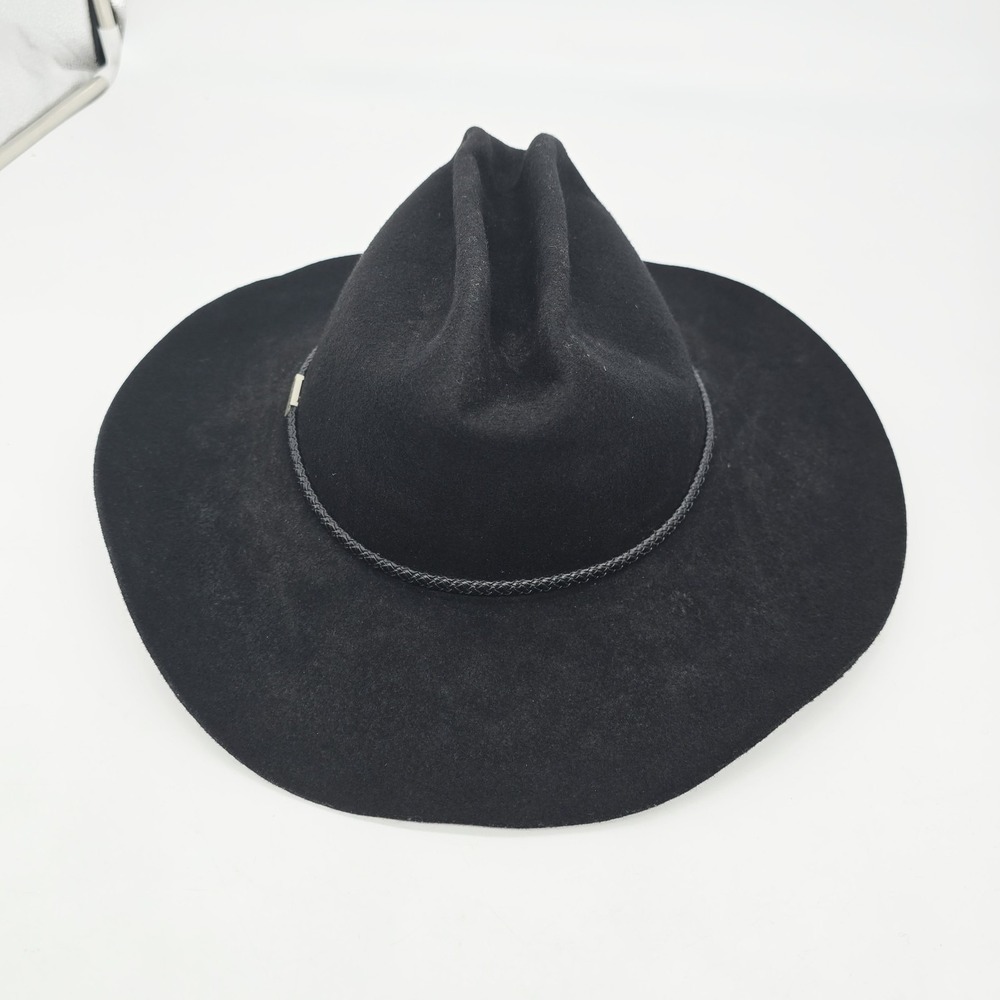 Resistol Cowboy Hat Size 7 1/2 Western XX Premium Wool Black Self Conforming - Picture 4 of 11